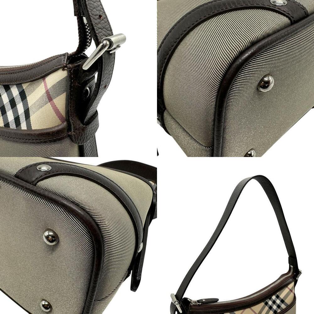 Burberry shoulder bag canvas leather brown gray - Picture 4 of 4